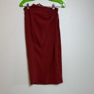 SHEIN Chic Red Pencil Skirt